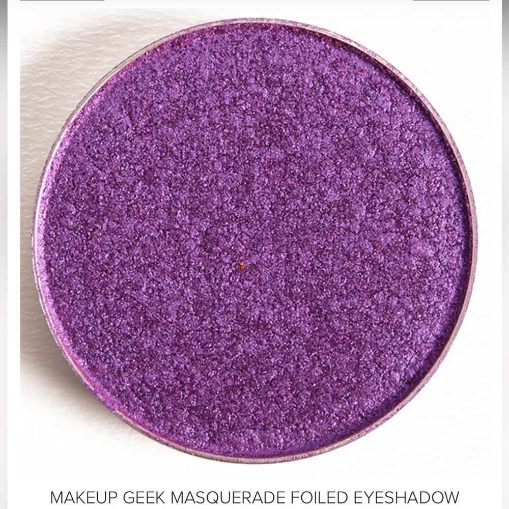 Makeup Geek Masquerade Foiled eyeshadow warm-toned medium purple metallic finish